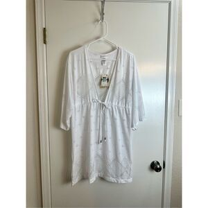 Dotti NWT size L white swimsuit cover up